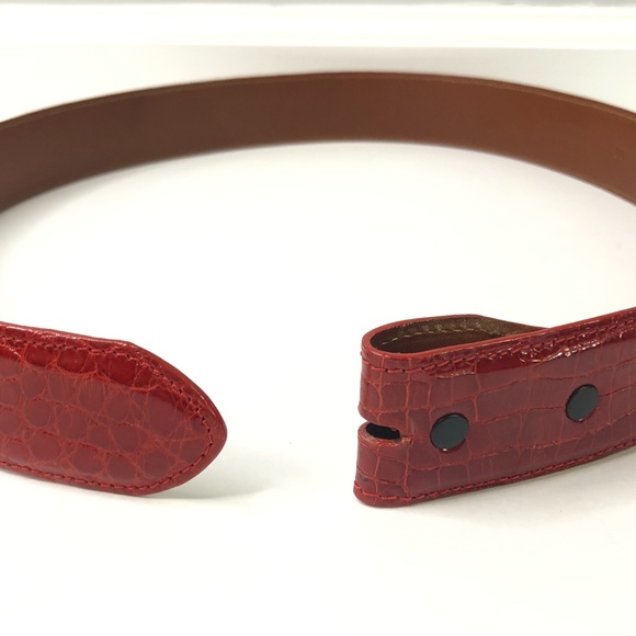 Reptilia Black Lizrd Belt & Red Alligator Belt 30 main image 6